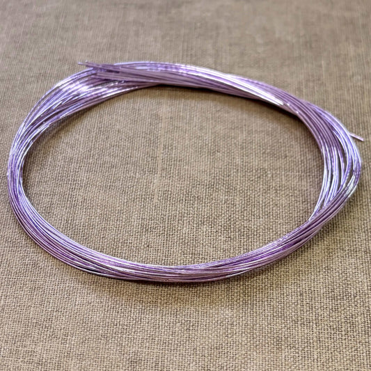 Foil wrapped mizuhiki cord, lavender veil detail view 3