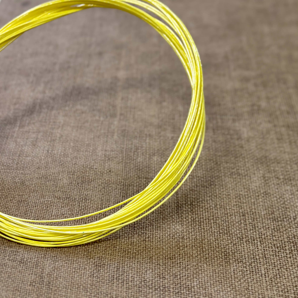 Foil wrapped mizuhiki cord, lemon yellow product view