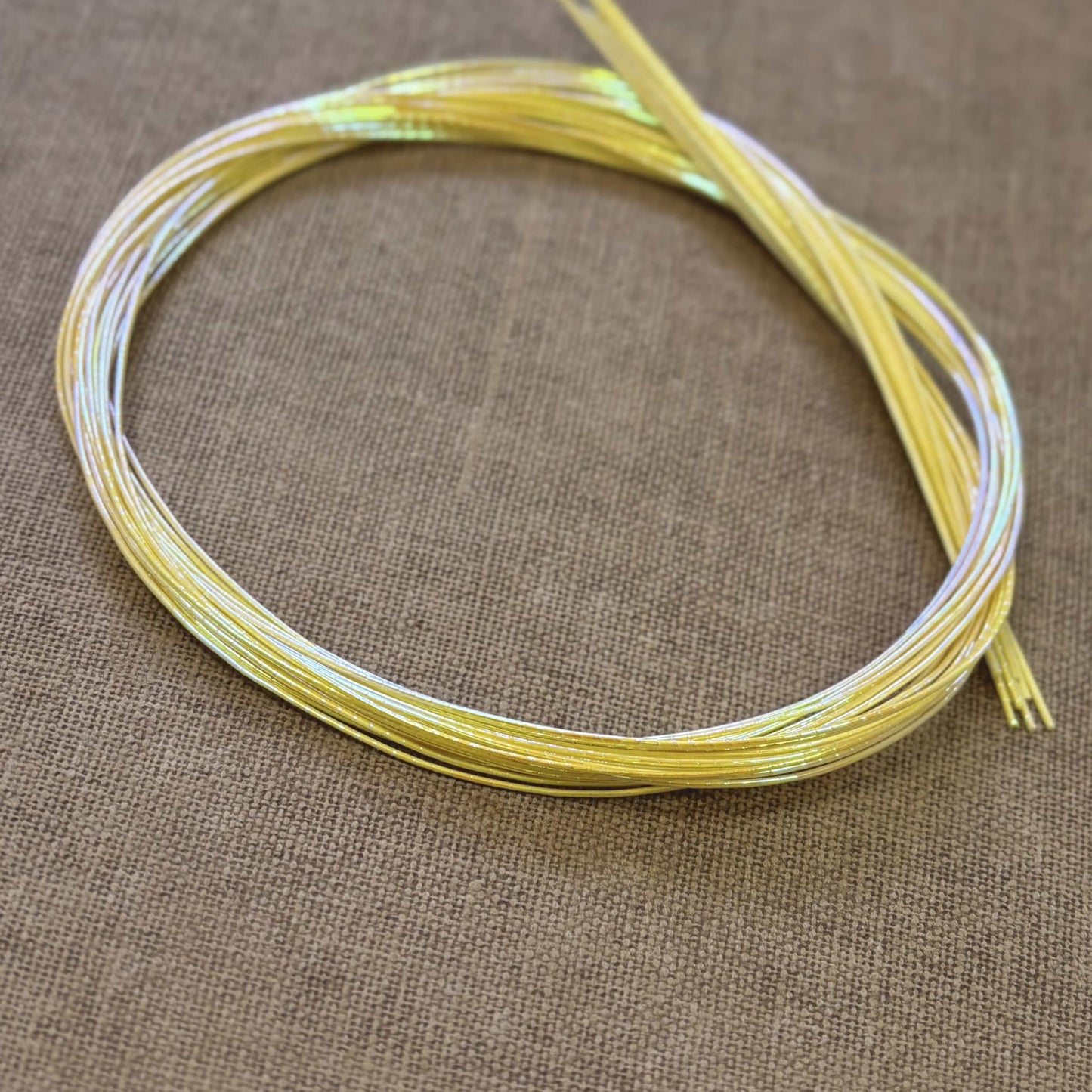 Foil wrapped mizuhiki cord, mermaid yellow product view