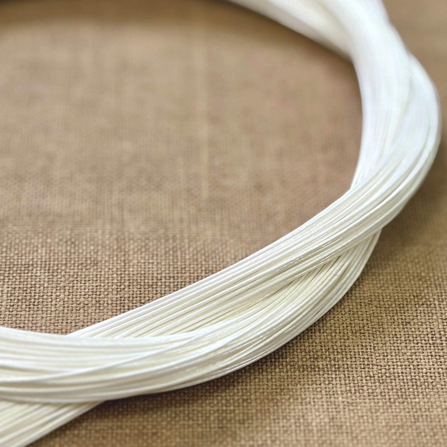 Foil wrapped mizuhiki cord, pearl white product view