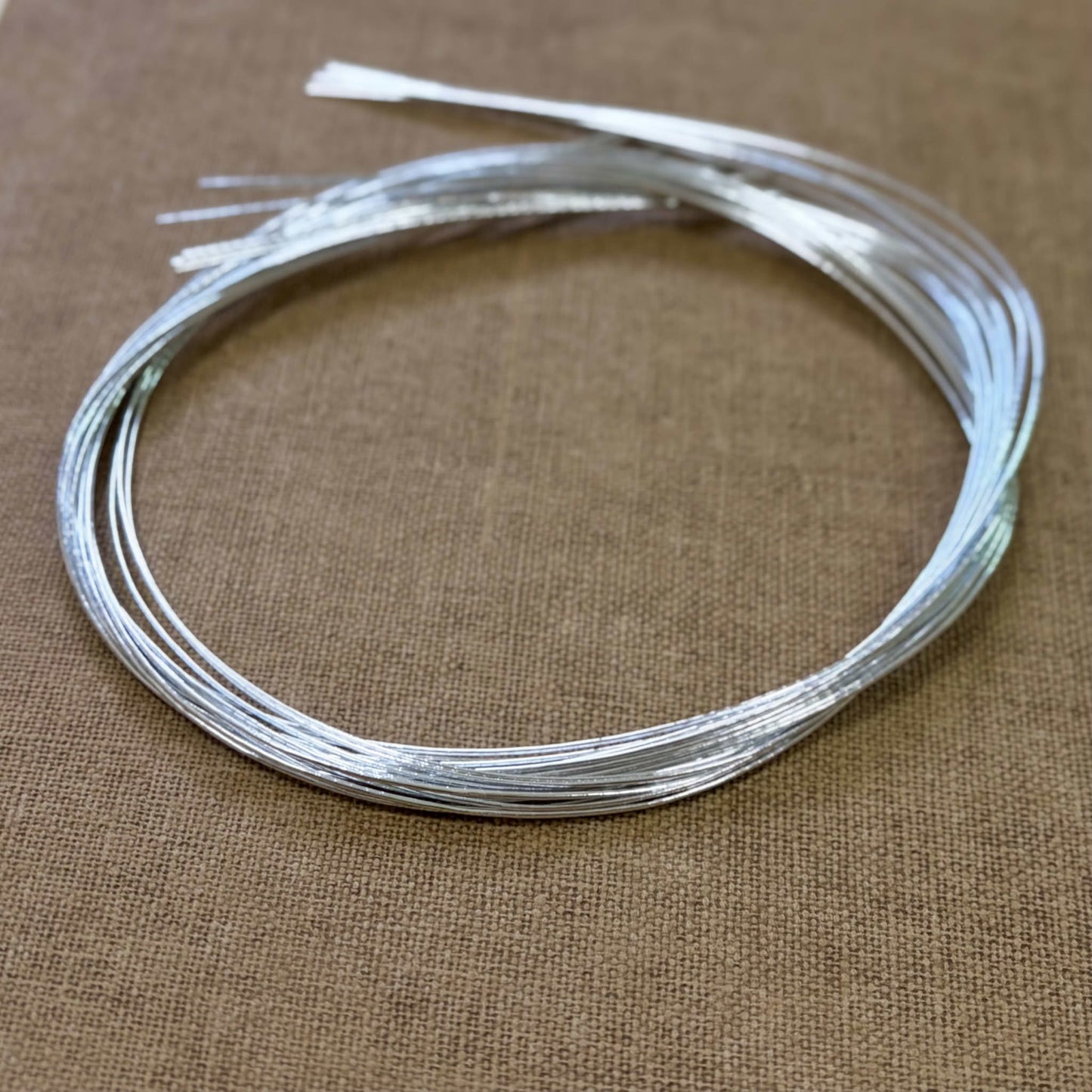 Foil wrapped mizuhiki cord, silver product view
