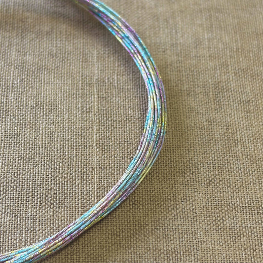 Soft iridescent mizuhiki cord, aurora shimmer