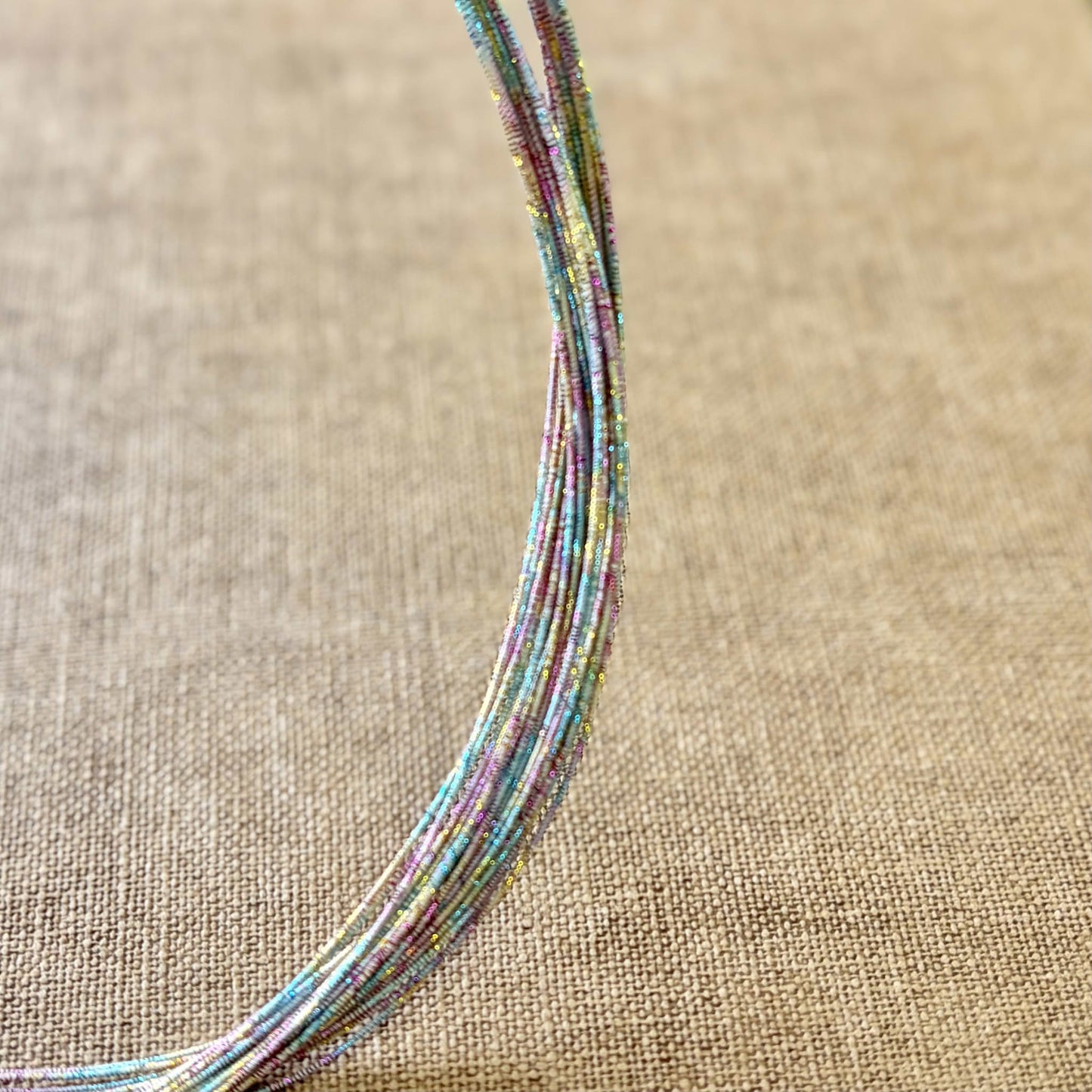 Soft iridescent mizuhiki cord, aurora shimmer