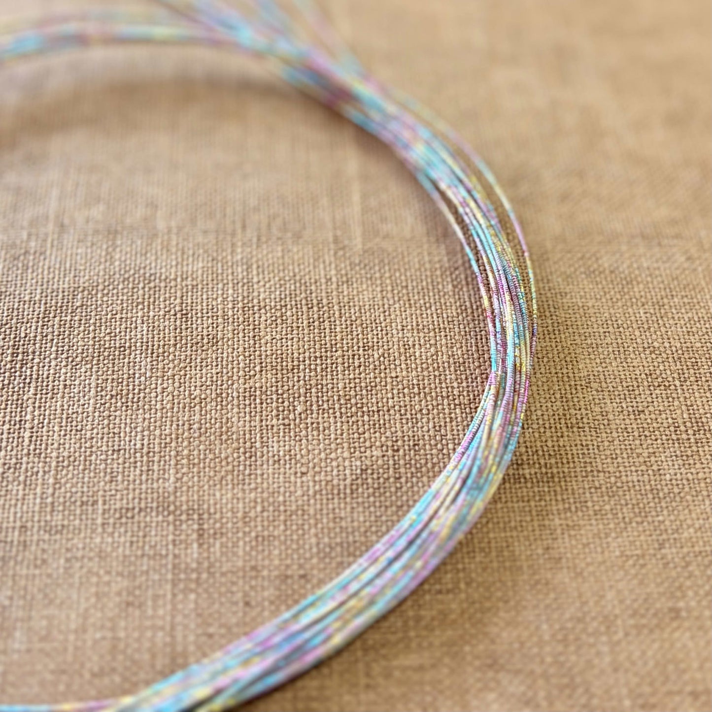 Soft iridescent mizuhiki cord, aurora shimmer
