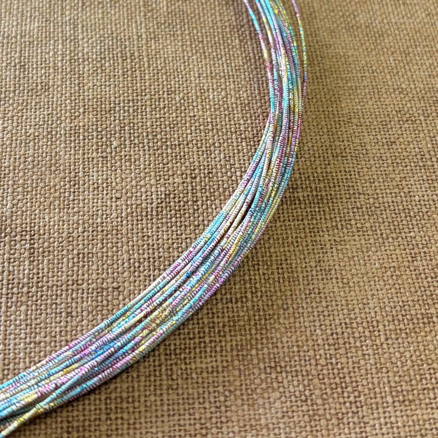 Soft iridescent mizuhiki cord, aurora shimmer