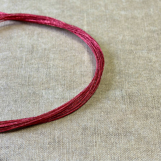 Soft iridescent mizuhiki cord, burgundy spark