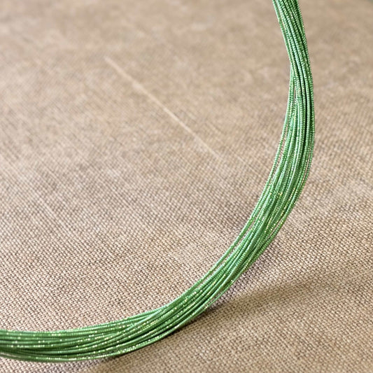 Soft iridescent mizuhiki cord, sage spark