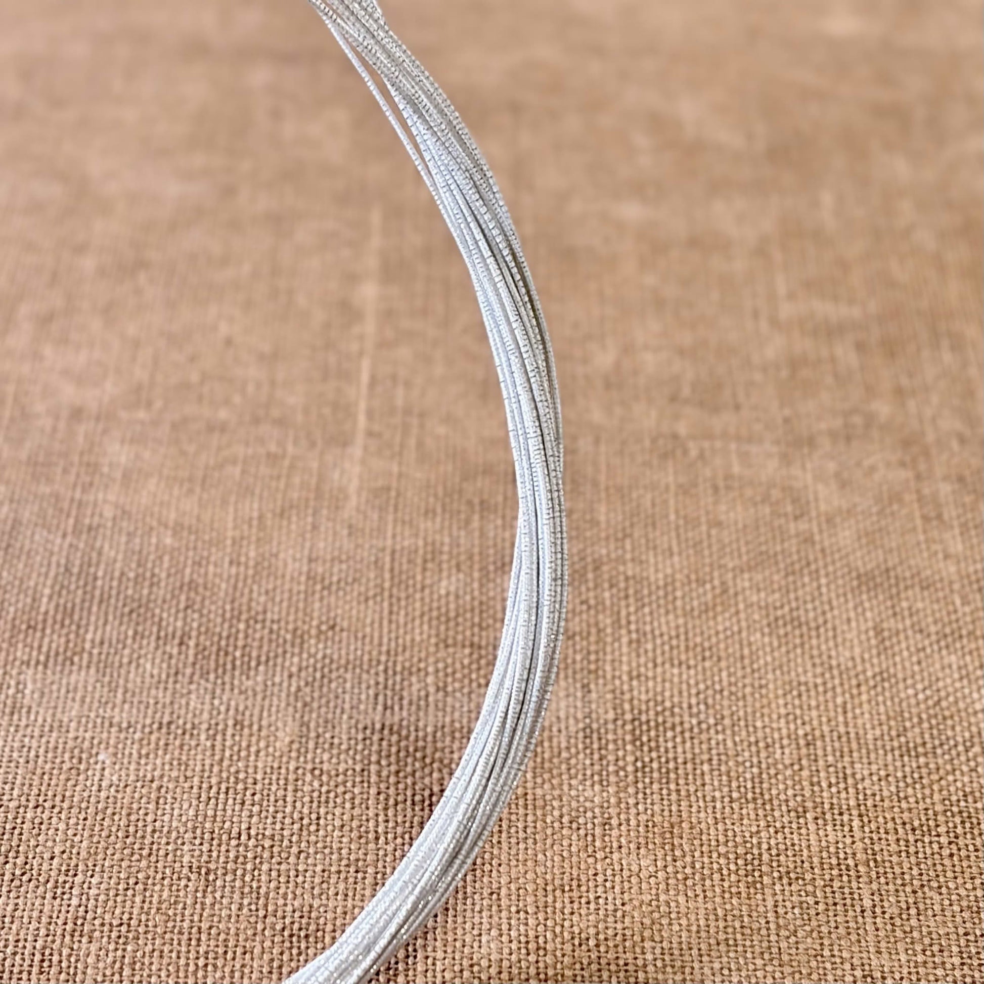 Soft iridescent mizuhiki cord, silver mist
